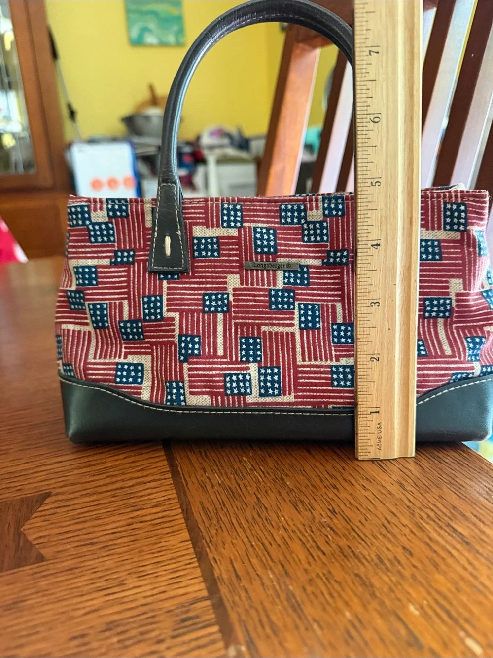 Longaberger Patriotic Red, White & Blue Tote Handbag